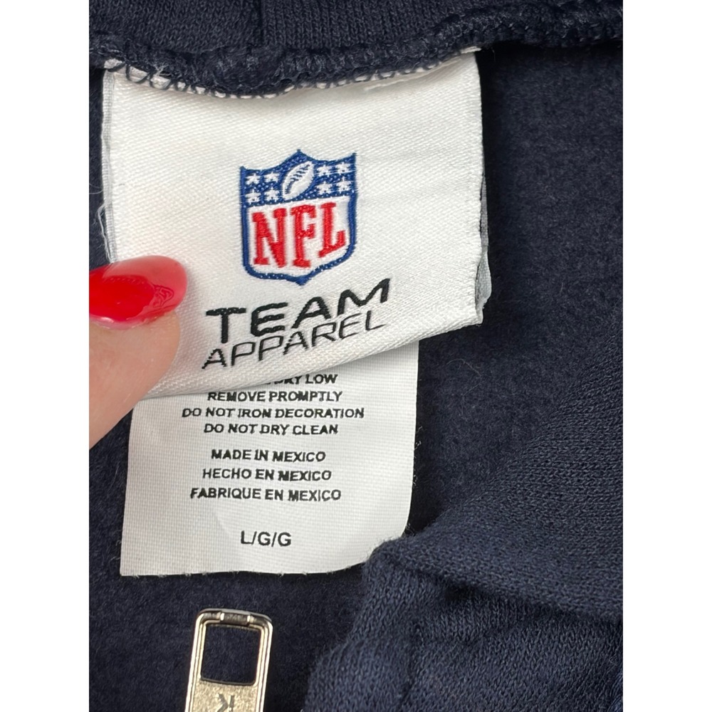 Super Bowl XLVIII NY NJ NFL Team Apparel Navy Blue Full Zip Hoodie Mens Large - Picture 4 of 9